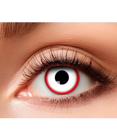 Boland 40014 Psycho Red Coloured Contact Lenses - Prescription-Free Monthly Lenses (2 Pieces) for Stunning Eye Transformation - Buy Online on GoSupps.com