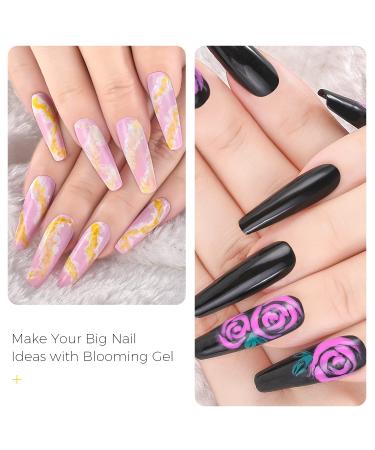 BURANO Nail Blooming Gel Clear 0.5 Floz - Set of 2 Bottles | Nail Art Blooming Gel Polish for Spreading Effect - Buy Online on GoSupps.com