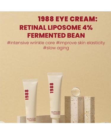 1988EyeCream Antiaging eye cream with 4 retinal liposome antiwrinkle eye cream against wrinkles and circles around the eyes smoothing bags and dark circles around the eyes - Buy Online on GoSupps.com