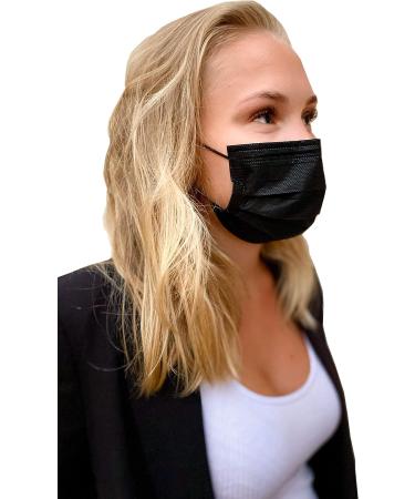 Black Shield 100+2 Black Face Masks - 3 Layers - Ultra Comfy - Disposable - Buy Online on GoSupps.com