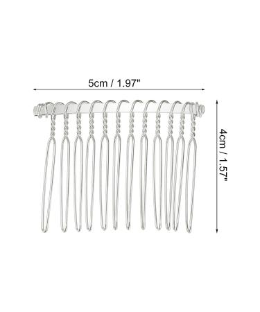 VOCOSTE 12 Pcs No Slip Hair Side Combs - Metal Silver Tone Accessories - Buy Online on GoSupps.com