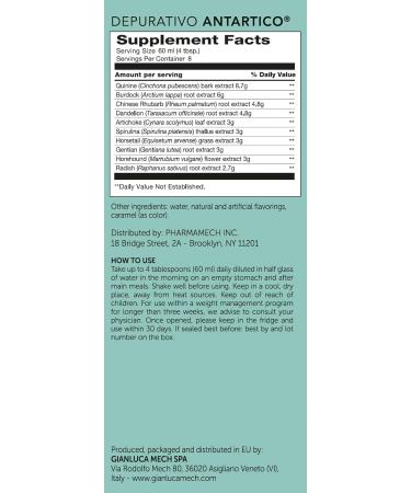 Gianluca Mech Depurative Antartico Tonic - 500ml Keto Compliant Purifying Body Cleanse - Buy Online on GoSupps.com