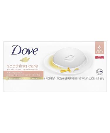 Dove Soothing Care Calendula Oil Beauty Bar for Sensitive Skin | Hydrating & Antibacterial | 3.75 oz, 6 Bars - Buy Online on GoSupps.com