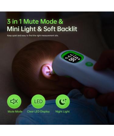 Buy High Accuracy Ear Thermometer for Babies Kids & Adults | 32 Memory Recall Mute LED Backlit & 21 Probe Covers - International Shipping Available - Buy Online on GoSupps.com