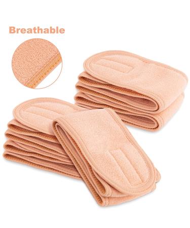 Whaline Spa Facial Headband 4 Packs - Adjustable Terry Cloth for Bath, Makeup & Sport (Living Coral) - Buy Online on GoSupps.com