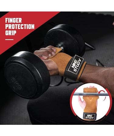 Lanontaosta Heavy-Duty Leather Lifting Straps for Bodybuilding & Strength Training - Extra Strong 3mm Beef for Men & Women - Ideal for Weight Lifting & Fitness - Buy Online on GoSupps.com