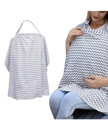Boerni Large Nursing Cover Breathable Breastfeeding Cover Soft Breastfeeding Cover up for Full Privacy Breastfeeding Protection  (Grey)