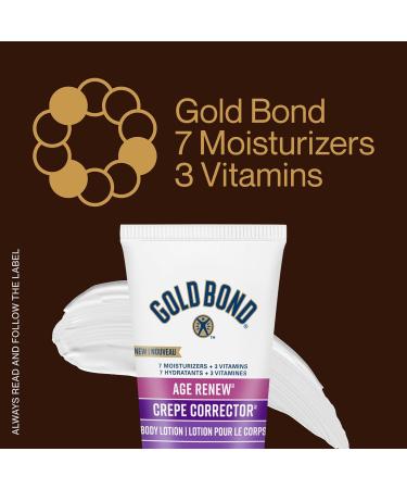 Gold Bond Age Renew Crepe Corrector 226g Body Lotion - Visibly Firms Tightens Hydrates Dry Crepey Skin - Formulated with 7 Moisturizers & 3 Vitamins - Omega Fatty Acids Antioxidants Botanicals 226g 226 g (Pack of 1) - Buy Online on GoSupps.com