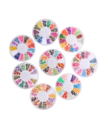 Mipcase 8 Boxes Soft Pottery Diy Fruit Slices for Nail Art Fruit Nail Art Slice Scrapbooking Embellishment Craft Making Patch Nail Jewels Decor Assorted Food Play Polymer Clay 3d