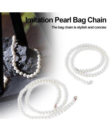 Elegant Imitation Pearl Necklace & Handbag Chain Accessories - Fashionable 1.2m Mobile Phone Strap - Buy Online on GoSupps.com