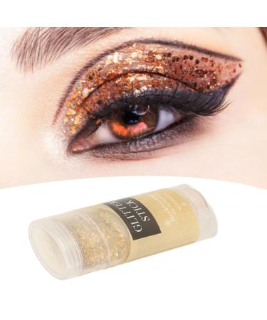 Gold Holographic Body Glitter Stick Face Glitter Gel Makeup Sparkling Sequins Paint for Body Hair Eyes Lip and Easy to Use 0.6oz