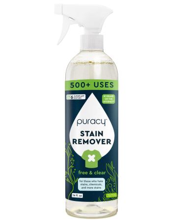 Puracy Stain Remover for Clothes The TikTok Stain Remover - Laundry Pretreater Spray for Fresh and Set-In Clothing Stains - Enzyme-Based Laundry Stain Remover 98.95% Natural Spot Cleaner 16 Oz 16 Ounce (Pack of 1)
