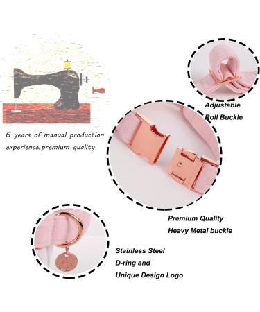 Dogwong Adjustable Black Dog Collar with Removable Fly - Comfortable Collar for Small to X-Large Dogs | Perfect Gift for Girls - Pack of 1 - Hell-Pink - Buy Online on GoSupps.com