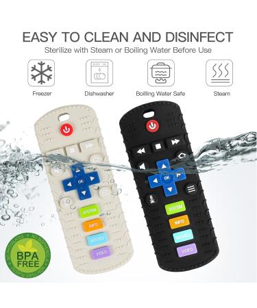 Brokids Baby Bite Toys - BPA-Free Teething Rings & Remote Control Bathing Toy | Baby Nursing Accessories (3+ Months) - Black & White - Buy Online on GoSupps.com