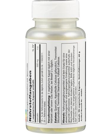 Buy Solaray Quercetin 500mg Capsules | 90 Vegan Gluten-Free Supplements | Boost Vitamin C Absorption | Lab Tested & Non-GMO - Buy Online on GoSupps.com