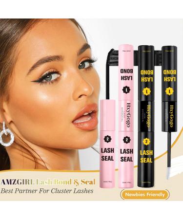 HxyGogo 2-in-1 Bond and Seal Lash Glue for DIY Cluster Lashes - Super Strong Hold, Latex-Free, Waterproof - Pink - Buy Online on GoSupps.com