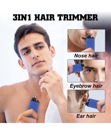 Ear Nose Hair Trimmers for Men Portable Nose Hair Trimmer Nose Hair Trimmer for Men Rechargeable Mini Nose Trimmer Easy to Clean (Blue) One Size Blue - Buy Online on GoSupps.com