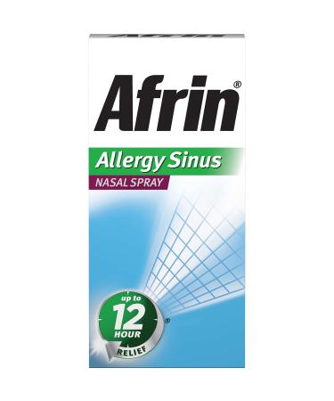 Afrin Allergy Sinus Nasal Spray, Fast & Powerful Congestion Relief from Allergies,0.50 Fl Oz (Pack of 1) New Pack