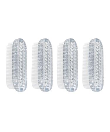 AUEAR 4 Pack Plastic Fingernail Cleaning Brush Double-Sided Hand Nail Cleaning Brush Toe Cleaning Brush Scrubber for Men Women