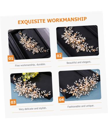 Gogogmee Headgear Bridal Hair Comb Bridal Headpieces for Wedding Bride Hair Comb Wedding Pearl Hair Comb Wedding Hair Accessories for Brides Wedding Hair Comb Wedding Headpiece for Bride - Buy Online on GoSupps.com