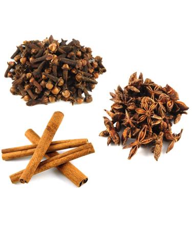 Jalpur - Christmas Spice Combo -Star Anise Cinnamon Quills & Cloves - 100g Each