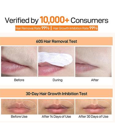 Facial Hair Removal Cream Soft Lip Depilator Balm Moisturizing Painless Epilator for Sensitive Skin Face Upper Lip Chin Neck - Buy Online on GoSupps.com