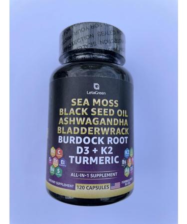 LetaGreen Sea Moss and Lion s Mane Bundle Wild Sea Moss Capsules and Lions Mane Supplement Capsules Mind Balance & Daily Wellness 240 Count Plant-Based Supplement - Buy Online on GoSupps.com