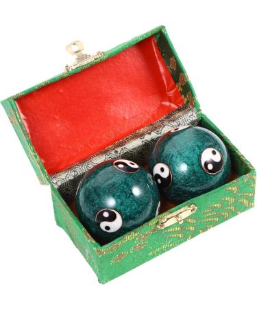 Ultechnovo 8 STK Health Massage Handballs - Black Cloisonn Baoding Balls for Hand Training & Fitness - Buy Online on GoSupps.com