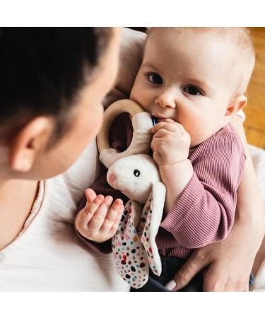 Whisbear Eco Teething Ring Baby Rabbit Beige | Natural Wooden Teething Aid | Safe Teething Ring for Infants - Buy Online on GoSupps.com