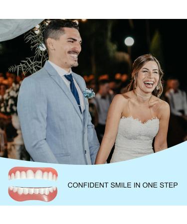 Instant Denture Veneers 1 Pair Removable Teeth Whitening Temporary Denture Upper Lower Teeth Replacement Fake Tooth for Men Women - Buy Online on GoSupps.com