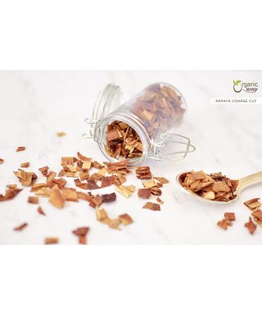 Organic Way Dried Papaya Coarse Cut - 1 Pound | Organic, Kosher, Raw, Vegan, Non-GMO, Gluten-Free | USDA Certified | Sri Lankan Origin - Buy Online on GoSupps.com
