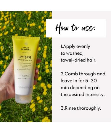 Four Reasons Hair Tower Conditioner - Natural Intensive Yellow Tint | Semi-Permanent Hair Color for Gentle Vibrant Results - Buy Online on GoSupps.com