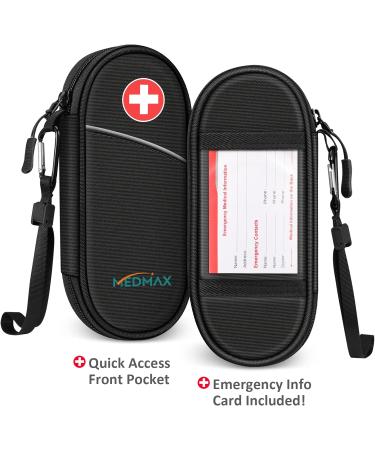 MEDMAX Insulin Cooler Travel Case with 2 Ice Packs - Portable Water Resistant Diabetic Medication Organizer - Insulated Cooling Bag for Insulin Pen - Black - Buy Online on GoSupps.com