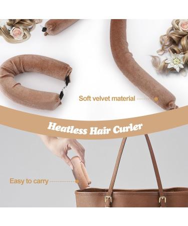 3Pcs Heatless Curlers for Long Hair - Overnight DIY Hair Styling Rollers (Pink) - Buy Online on GoSupps.com