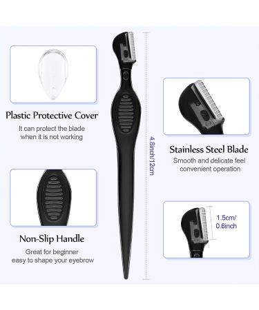21-Piece Eyebrow Razors & Facial Trimmers Set for Women - Precision Makeup Tools (Black) - Buy Online on GoSupps.com