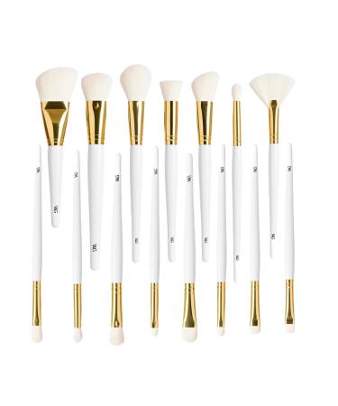 Shop White Gold Complete Set Make-up Brushes | Luxury Beauty Tools for Flawless Application - International Shipping Available - Buy Online on GoSupps.com