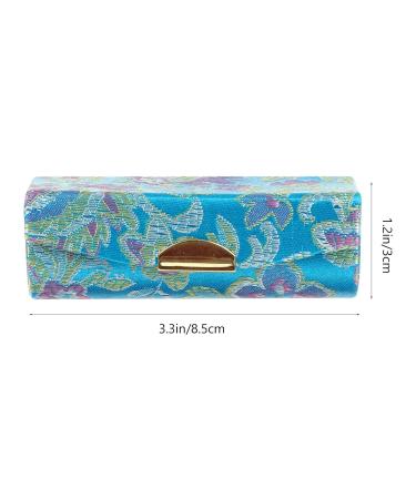 Solustre Retro Embroidery Lipstick Box - 3pcs Satin Silky Holder Case for Makeup & Jewelry Storage | Perfect Organizer for Women & Girls - Buy Online on GoSupps.com