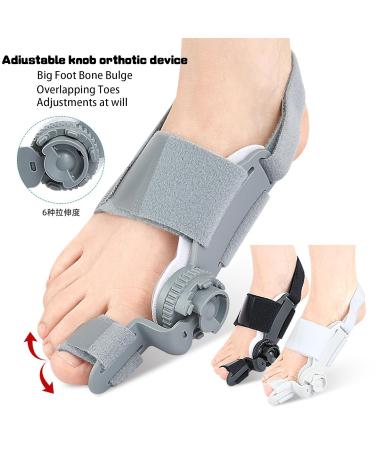 Upgraded Double Correction Bunion Corrector - 3-in-1 Adjustable Big Toe Relief Splint for Men & Women - Comfortable & Effective Hammer Toe Straightener - 6 Adjustable Settings (Black - Buy Online on GoSupps.com