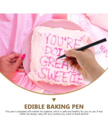 Cabilock 2pcs Can Be Food Coloring Pen White Marker Food Colour Pens White Icing Pens Baking Markers Plastic Black White - Buy Online on GoSupps.com