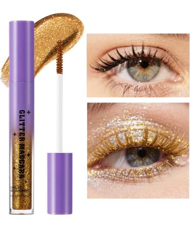 Glitter Mascara | Smudge-Proof Waterproof Mascara that Lengthens and Curls Eyelashes Makeup for Evening Wedding Stage - Buy Online on GoSupps.com