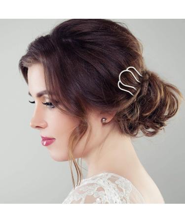 6P 87 mm Hair Fork Clip Stick Hair Side Comb Hairpin Hair Bun Updo Hair Sticks Alloy 4 Prong Bun Hair Pins Clips Grips for Women Hair Styling Tool Accessories Gold Rose Gold and Silver - Buy Online on GoSupps.com