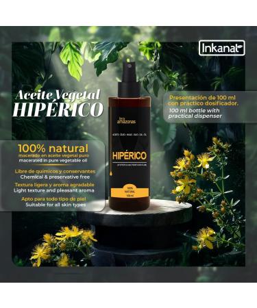 Inkanatura St Johns Wort Oil 100 ml 100 natural macerated in vegetable oil for massage skin care and traditional use Terra Amazonas - Buy Online on GoSupps.com