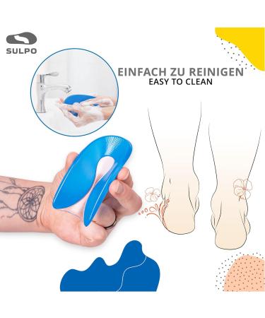 SULPO Gel Heel Cushions - 2 Pairs U-Shape Size 40-46 for Pressure Pain Relief & Heel Spurs - International Shipping Available - Buy Online on GoSupps.com