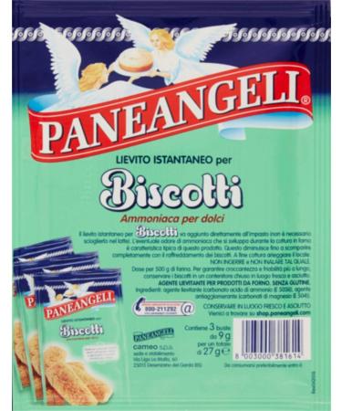 Paneangeli Instant Dry Levure pour Biscuits 3 x 9 g Lot de 2 - Buy Online on GoSupps.com
