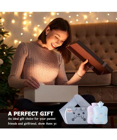 Buy Nifogo 1.3L Hot Water Bottle with Soft Waist Cover - Ideal for Neck Shoulder Back & Legs - Gray Green - International Shipping Available - Buy Online on GoSupps.com