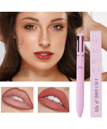 Multi Pencil Makeup Waterproof Multi-Functional Brow | Beauty Product for Women for Travel Comes with Eyeliner Brow Lipliner and Highlighter Puchen Pink - Buy Online on GoSupps.com
