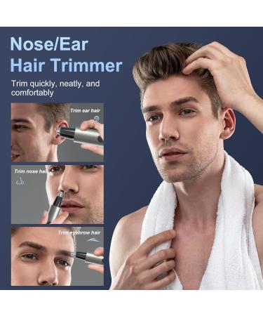Rechargeable Ear and Nose Hair Trimmer - Painless Facial Hair Trimmer for Men & Women | Dual-Edge Blades & Powerful Motor for Smooth Cutting - Buy Online on GoSupps.com
