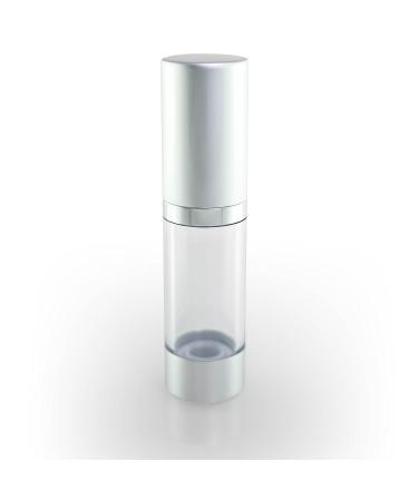 Luxe Airless Bottle 15 ML - Matte Silver & Clear | Premium Quality eCommerce Shipping Worldwide - Buy Online on GoSupps.com