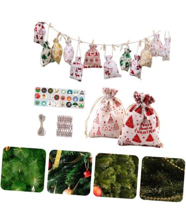 CHILDWEET 1 Set Christmas Bag Storage Bags Christmas Calendar Countdown Xmas Storage Pouch Portable - Buy Online on GoSupps.com