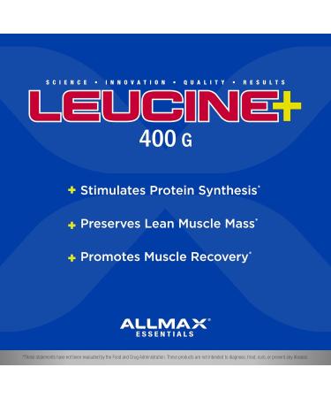 ALLMAX Leucine 400g - Boost Protein Synthesis Preserve Lean Muscle & Enhance Recovery - 80 Serve Best for Muscle Growth - Buy Online on GoSupps.com